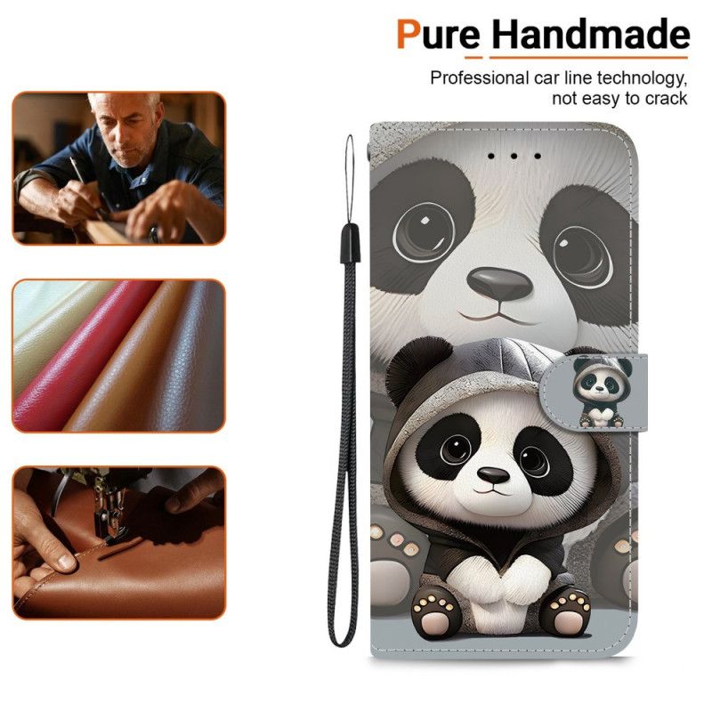 Folio-hoesje Xiaomi Redmi Note 15 Pro 5g Telefoonhoesje Baby Panda