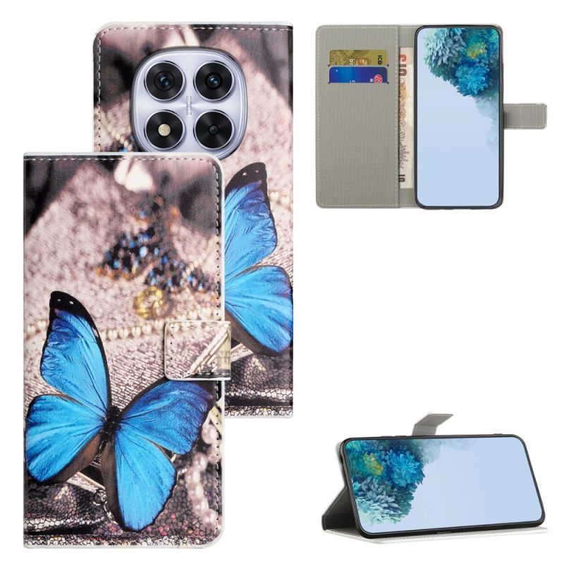 Folio-hoesje Xiaomi Redmi Note 15 Pro 5g Telefoonhoesje Blauwe Vlinder