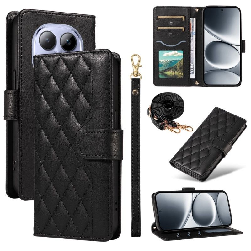 Folio-hoesje Xiaomi Redmi Note 15 Pro 5g Telefoonhoesje Gewatteerd Met Bandjes