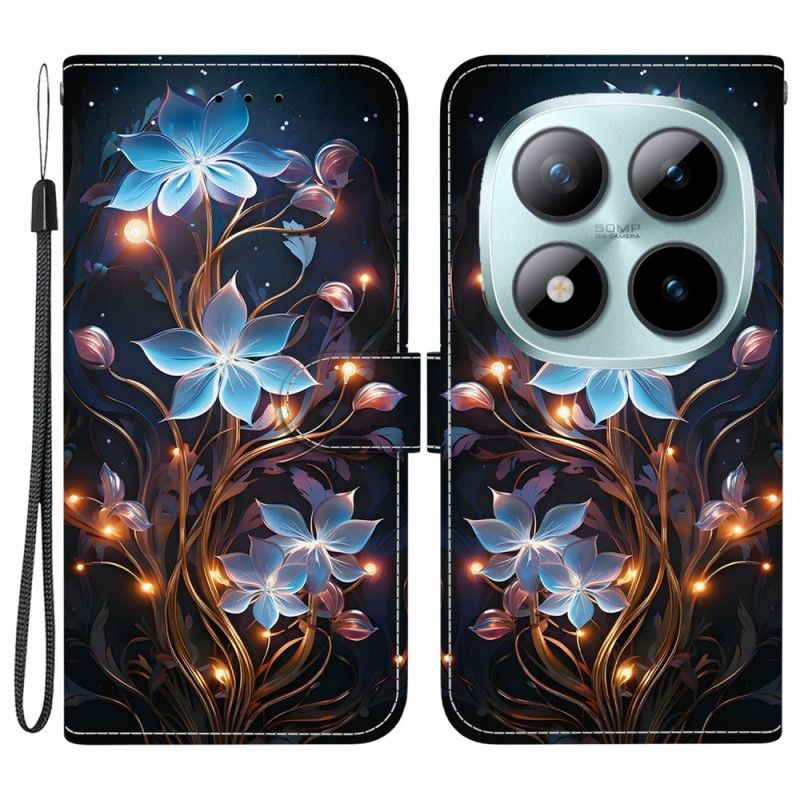 Folio-hoesje Xiaomi Redmi Note 15 Pro 5g Telefoonhoesje Kleine Lantaarnbloemen