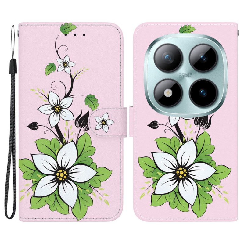 Folio-hoesje Xiaomi Redmi Note 15 Pro 5g Telefoonhoesje Leliepatroon