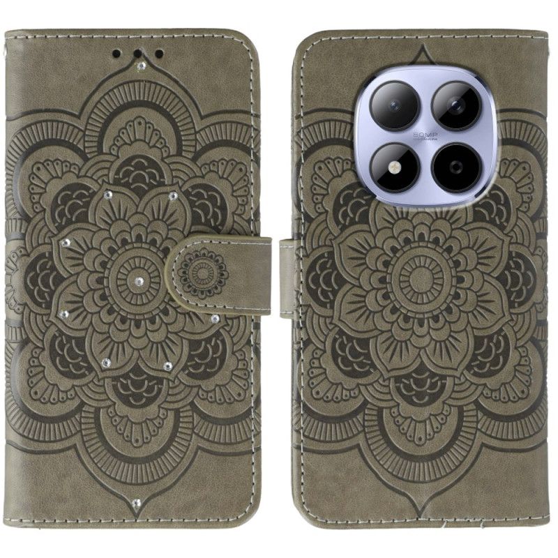 Folio-hoesje Xiaomi Redmi Note 15 Pro 5g Telefoonhoesje Mandala En Strass-steentjes