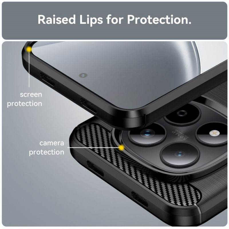 Hoesje Xiaomi Redmi Note 15 Pro 5g Geborsteld Koolstofvezel Bescherming Hoesje