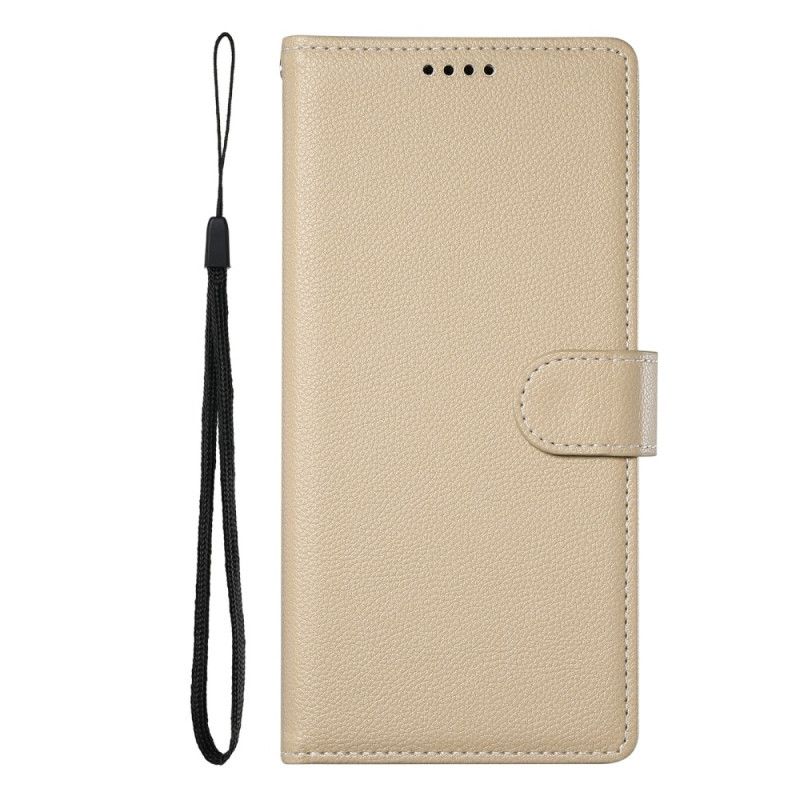 Leren Hoesje Voor Xiaomi Redmi Note 15 Pro 5g Effen Kunstleer