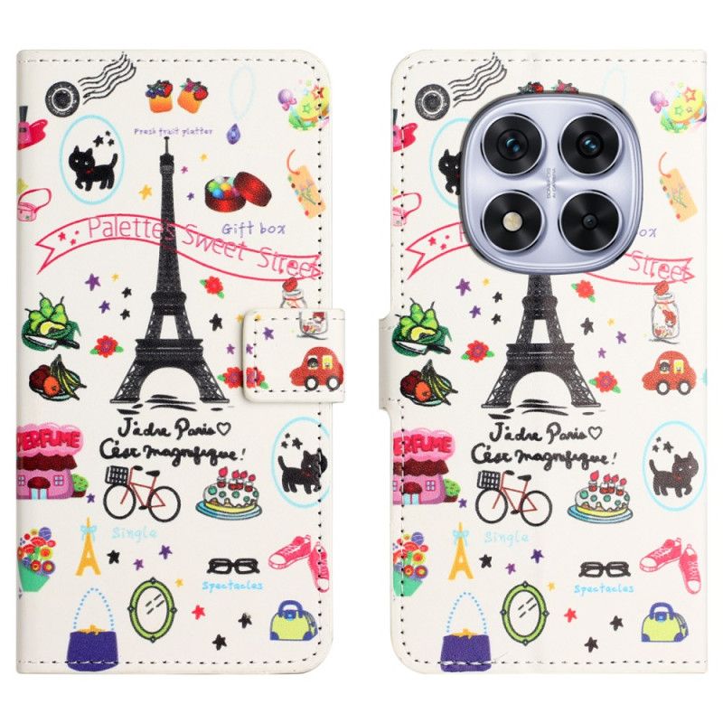Leren Hoesje Voor Xiaomi Redmi Note 15 Pro 5g I Love Paris