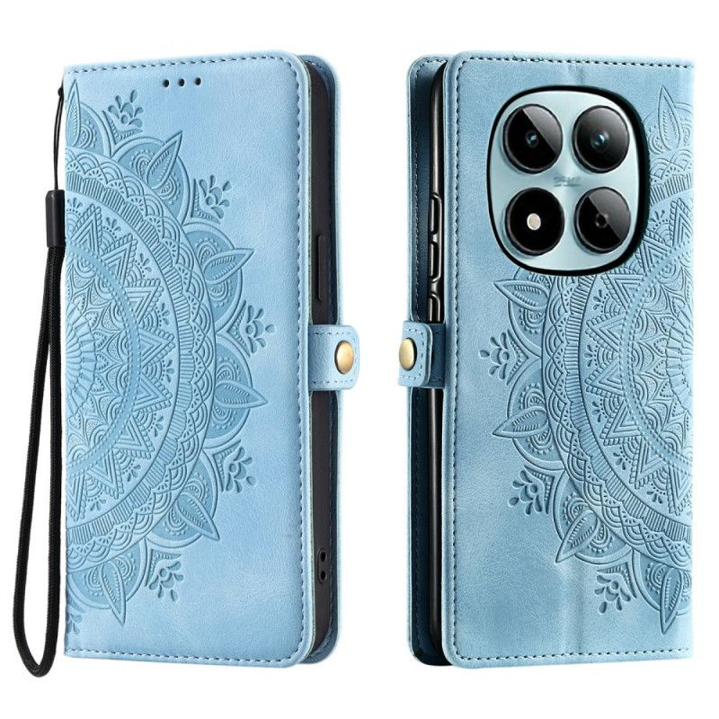 Leren Hoesje Voor Xiaomi Redmi Note 15 Pro 5g Mandala Suède-effect