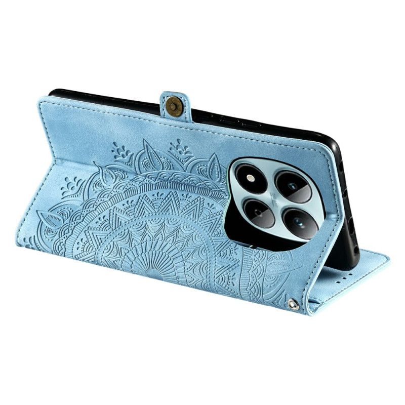 Leren Hoesje Voor Xiaomi Redmi Note 15 Pro 5g Mandala Suède-effect