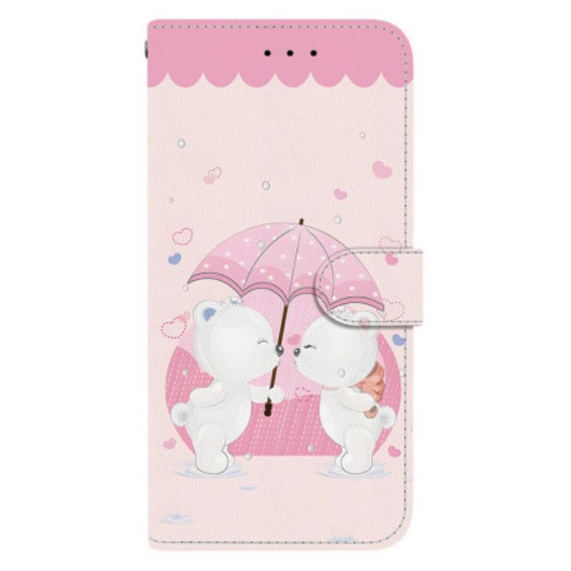 Leren Hoesje Voor Xiaomi Redmi Note 15 Pro 5g Twee Berenwelpen
