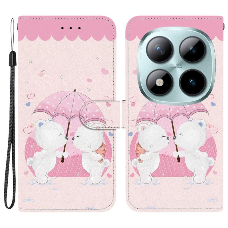 Leren Hoesje Voor Xiaomi Redmi Note 15 Pro 5g Twee Berenwelpen