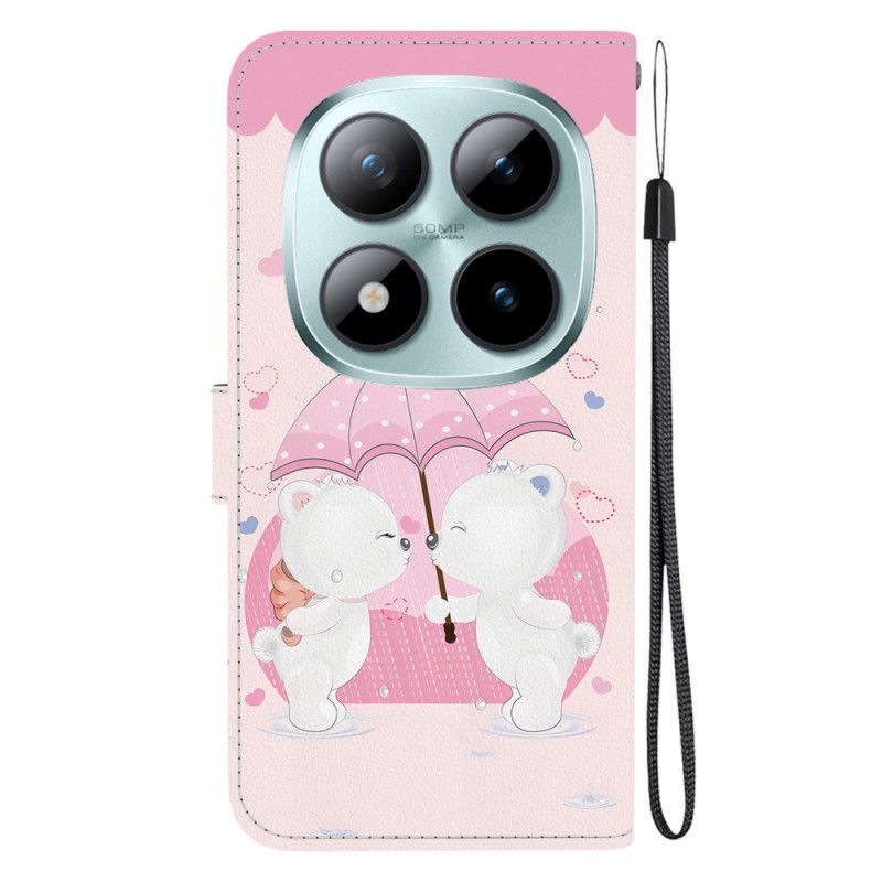 Leren Hoesje Voor Xiaomi Redmi Note 15 Pro 5g Twee Berenwelpen