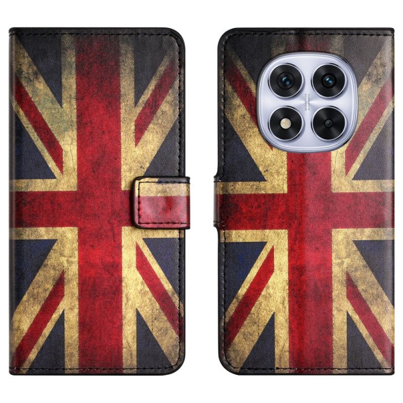Leren Hoesje Voor Xiaomi Redmi Note 15 Pro 5g Union Jack