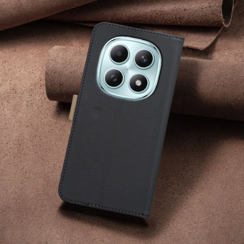 Leren Hoesje Xiaomi Redmi Note 15 Pro 5g Bloemenpatroon Binfen Kleur Bescherming Hoesje