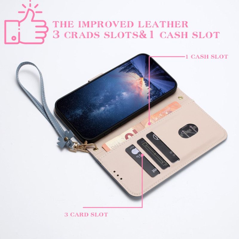 Leren Hoesje Xiaomi Redmi Note 15 Pro 5g Decoratieve Knoop