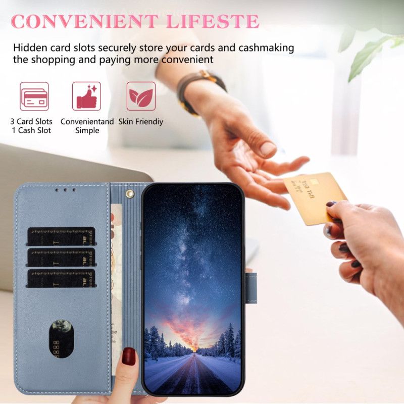 Leren Hoesje Xiaomi Redmi Note 15 Pro 5g Decoratieve Knoop