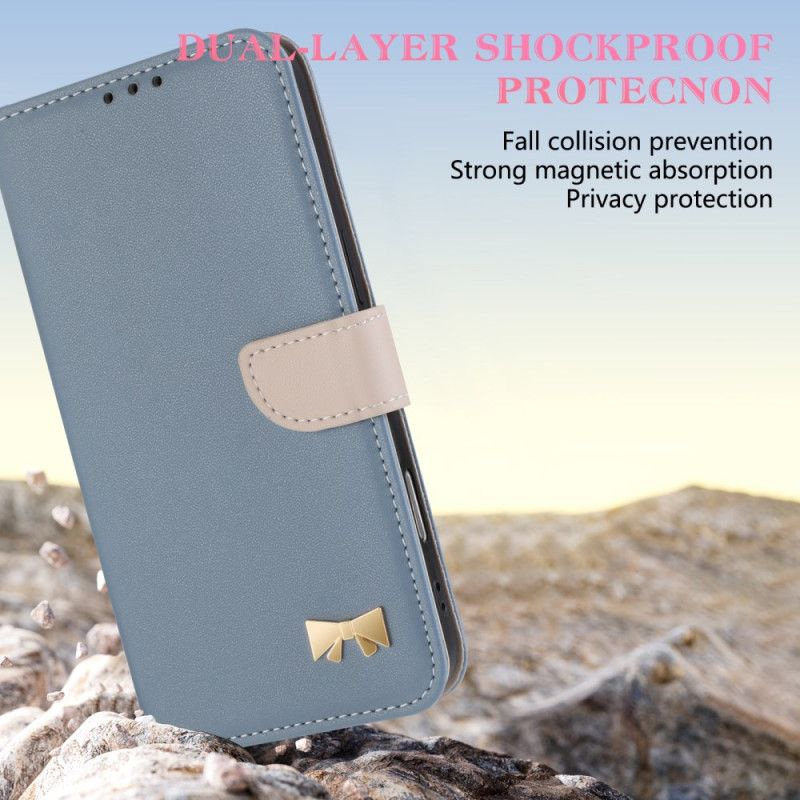 Leren Hoesje Xiaomi Redmi Note 15 Pro 5g Decoratieve Knoop