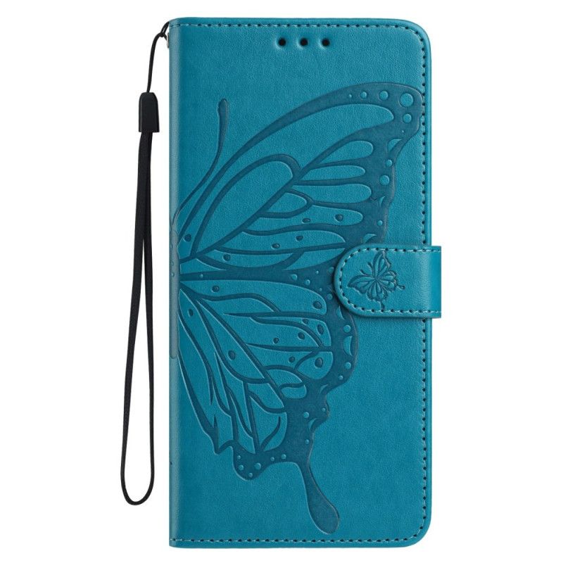 Leren Hoesje Xiaomi Redmi Note 15 Pro 5g Grafische Vlinder Bescherming Hoesje
