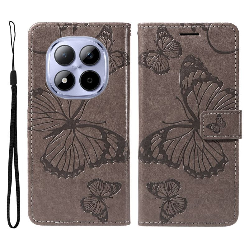 Leren Hoesje Xiaomi Redmi Note 15 Pro 5g Reuzenvlinders