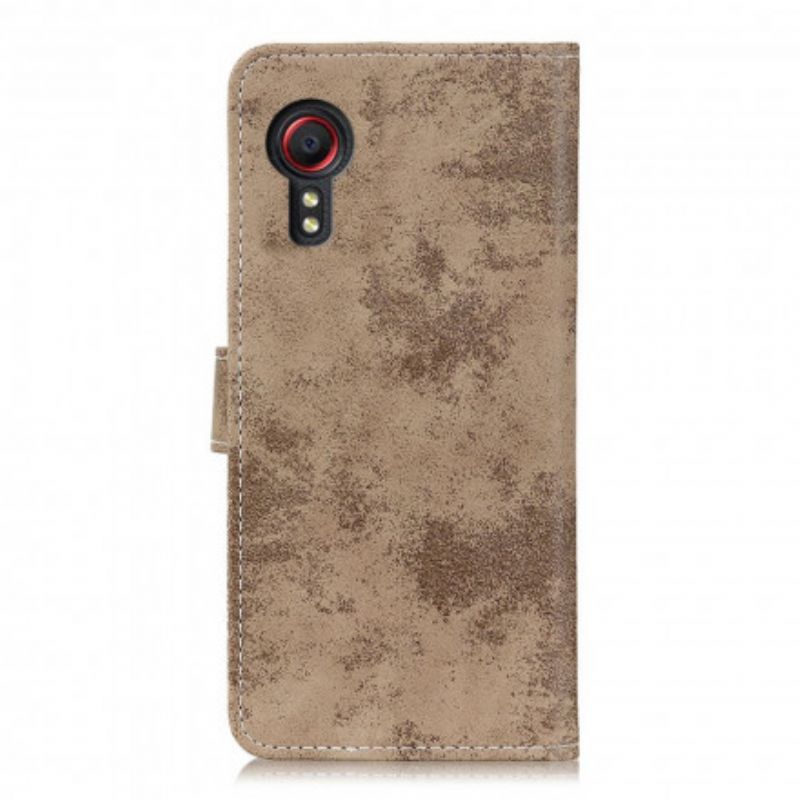 Bescherming Hoesje Samsung Galaxy Xcover 5 Vintage Kunstleer