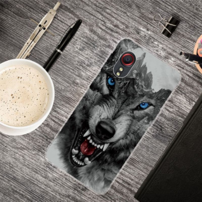 Cover Hoesje Samsung Galaxy Xcover 5 Telefoonhoesje Sublieme Wolf