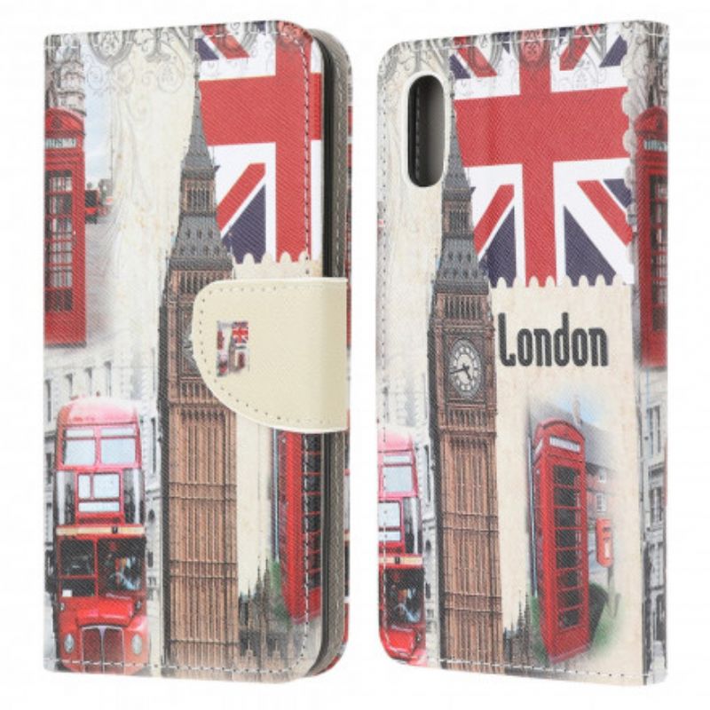 Flip Case Leren Samsung Galaxy Xcover 5 Londen Leven