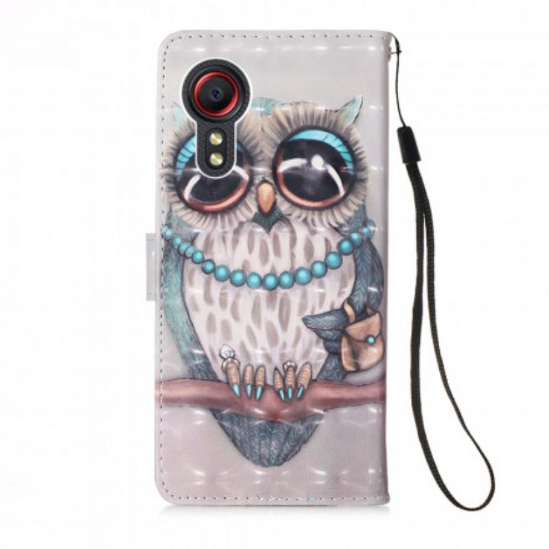 Flip Case Leren Samsung Galaxy Xcover 5 Miss Uil