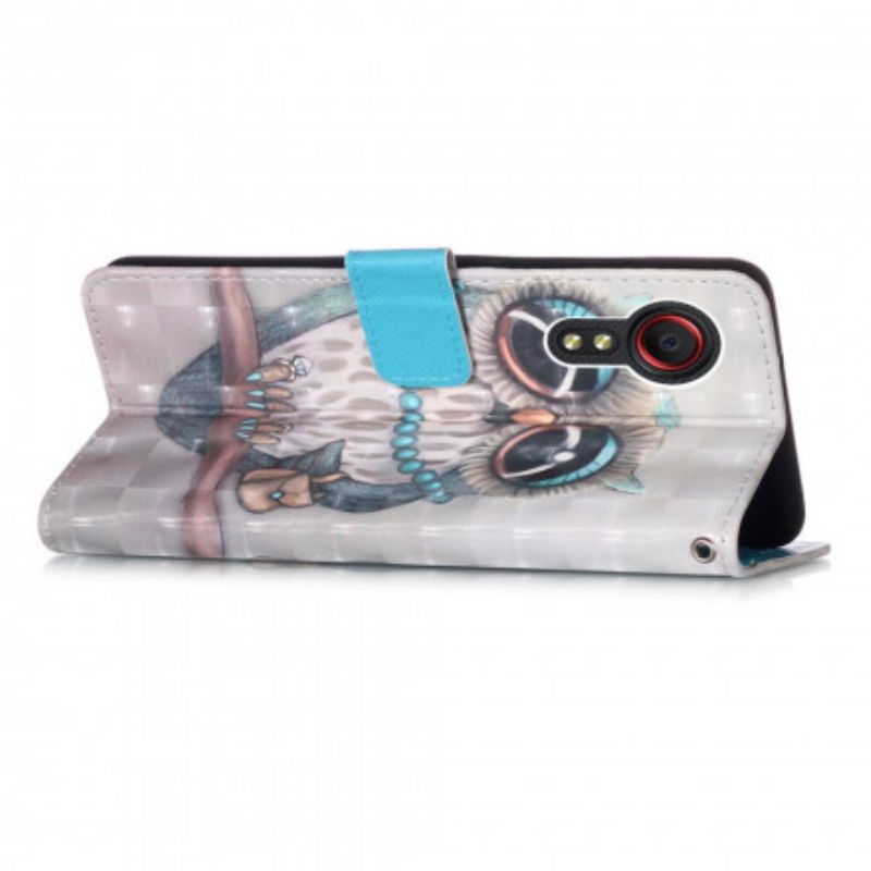 Flip Case Leren Samsung Galaxy Xcover 5 Miss Uil