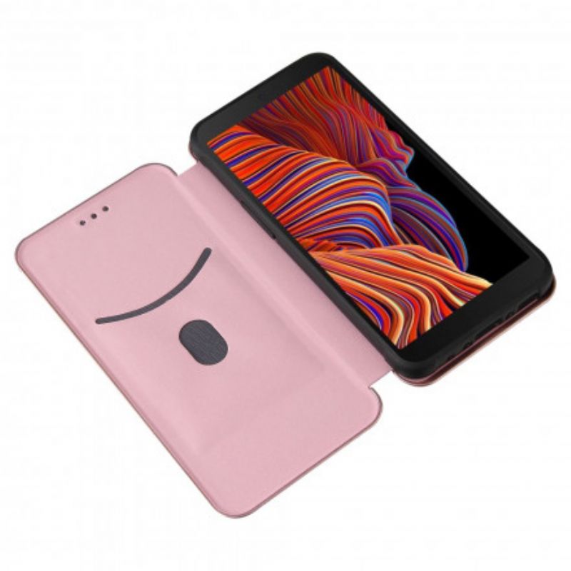 Folio-hoesje Samsung Galaxy Xcover 5 Koolstofvezel Bescherming Hoesje