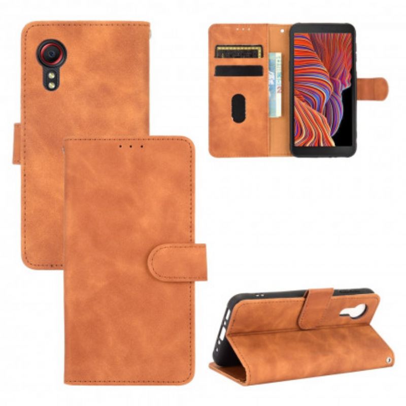 Folio-hoesje Samsung Galaxy Xcover 5 Telefoonhoesje Huid-aanraking