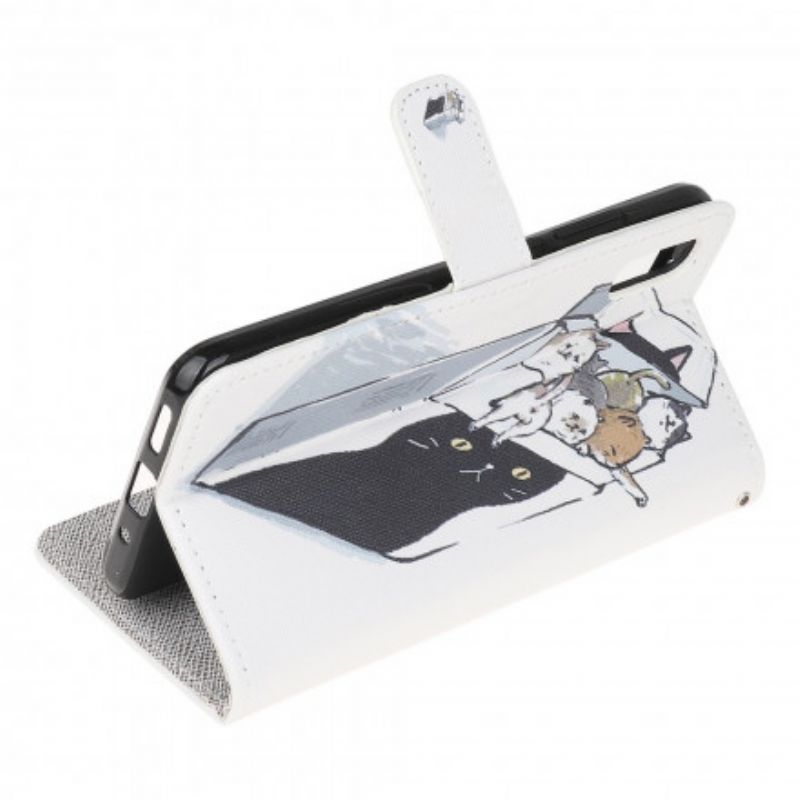 Folio-hoesje Samsung Galaxy Xcover 5 Telefoonhoesje Levering String Katten