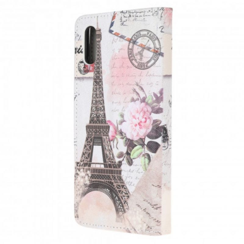 Folio-hoesje Samsung Galaxy Xcover 5 Telefoonhoesje Retro Eiffeltoren