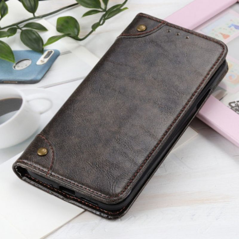 Folio-hoesje Samsung Galaxy Xcover 5 Vintage Klinknagels Versie
