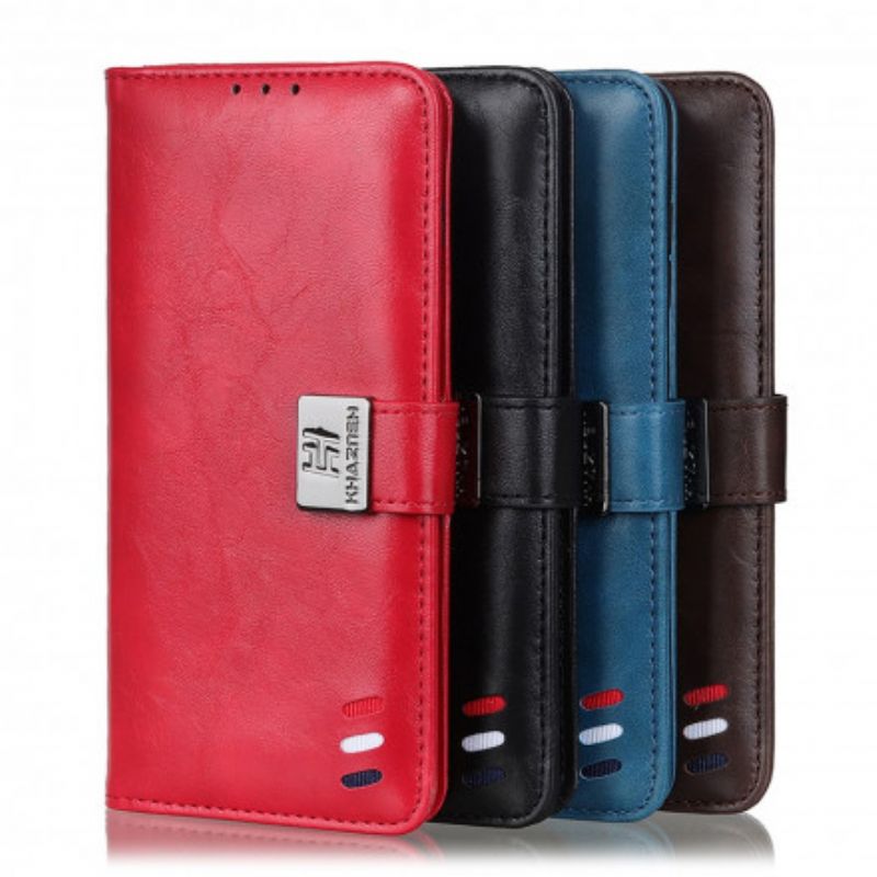 Leren Hoesje Samsung Galaxy Xcover 5 Bison Leereffect Bescherming Hoesje