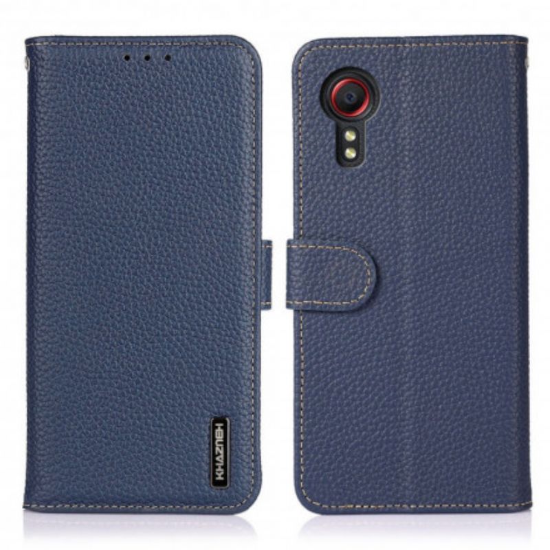 Leren Hoesje Samsung Galaxy Xcover 5 Khazneh Lychee Leer