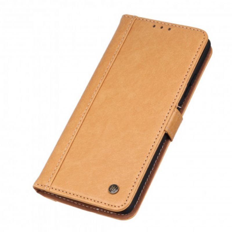 Leren Hoesje Samsung Galaxy Xcover 5 Kunstleer Neushoorn Stijl Bescherming Hoesje