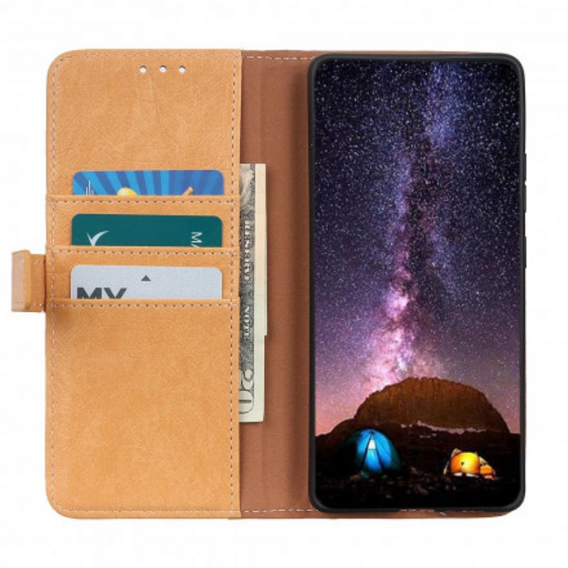 Leren Hoesje Samsung Galaxy Xcover 5 Kunstleer Neushoorn Stijl Bescherming Hoesje