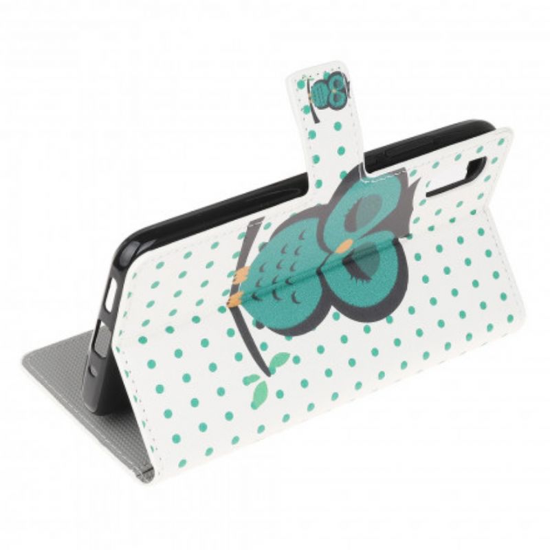 Leren Hoesje Samsung Galaxy Xcover 5 Slapende Uil Bescherming Hoesje
