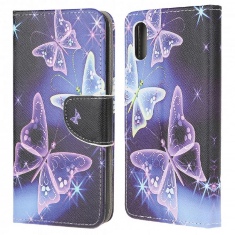 Leren Hoesje Samsung Galaxy Xcover 5 Soevereine Vlinders Bescherming Hoesje