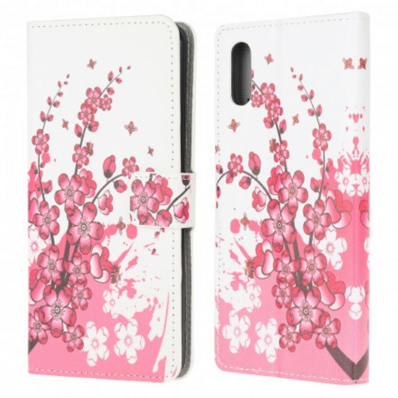 Leren Hoesje Samsung Galaxy Xcover 5 Tropische Bloemen