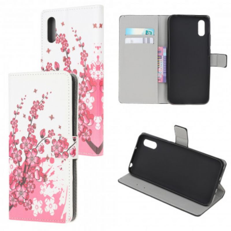 Leren Hoesje Samsung Galaxy Xcover 5 Tropische Bloemen