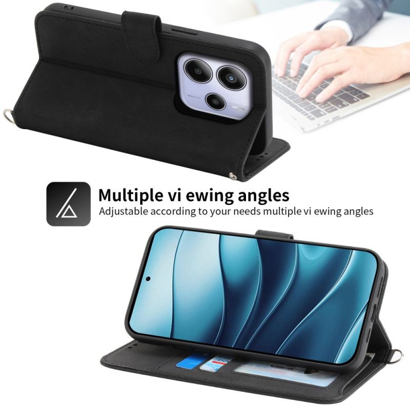 Bescherming Hoesje Xiaomi Redmi Note 14 4g Bloemenpatroon En Bandjes