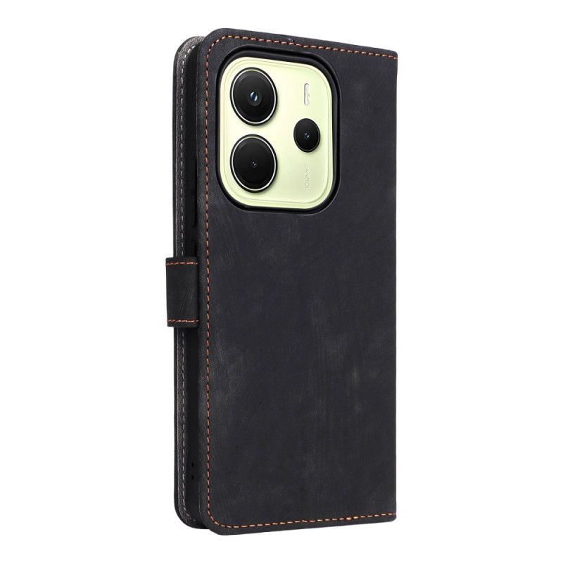 Bescherming Hoesje Xiaomi Redmi Note 14 4g Rfid-bescherming Suède-effect Met Bandje