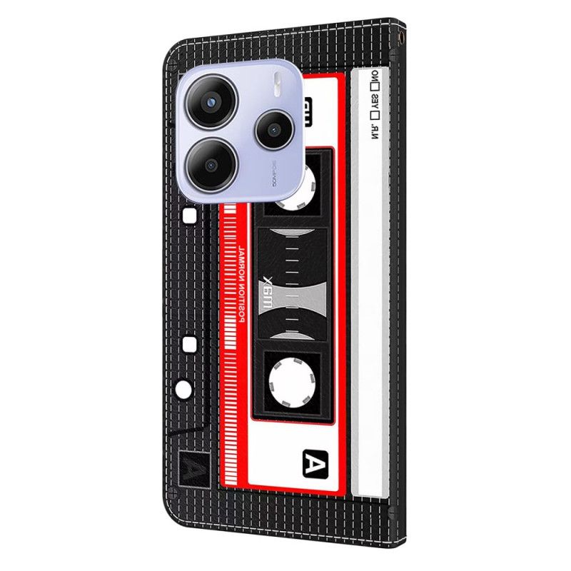 Flip Case Leren Xiaomi Redmi Note 14 4g Cassettepatroon