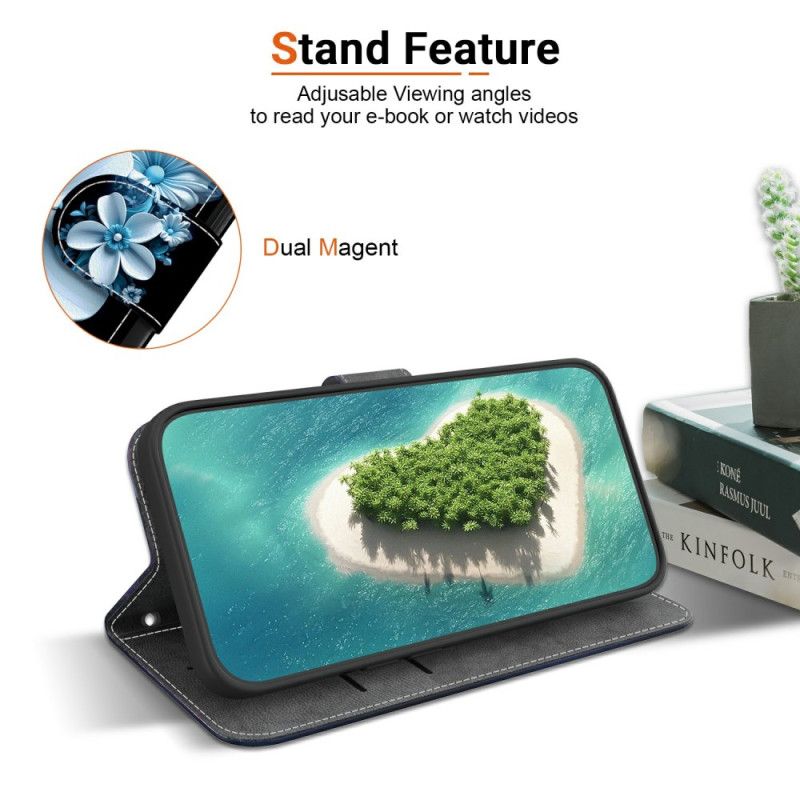 Flip Case Leren Xiaomi Redmi Note 14 4g Orchideeën