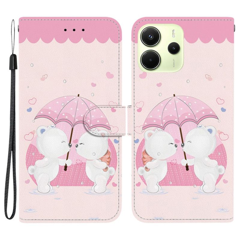 Flip Case Leren Xiaomi Redmi Note 14 4g Twee Beren