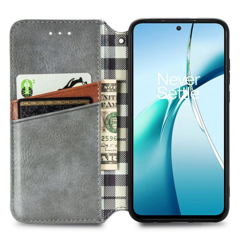 Folio-hoesje Voor Xiaomi Redmi Note 14 4g Vintage Lederlook Met Diamantpatroon