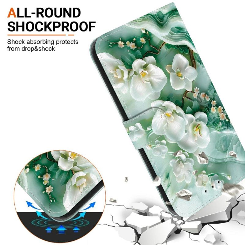 Folio-hoesje Xiaomi Redmi Note 14 4g Jadebloemen