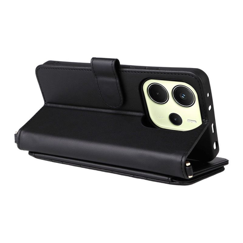 Folio-hoesje Xiaomi Redmi Note 14 4g Premium Portemonnee Met Riempje En Schouderriem