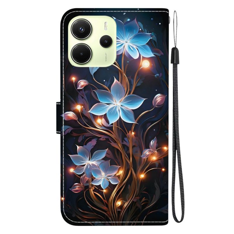 Folio-hoesje Xiaomi Redmi Note 14 4g Telefoonhoesje Bloemenpatroon