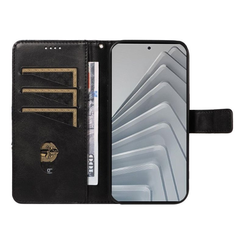 Folio-hoesje Xiaomi Redmi Note 14 4g Telefoonhoesje Geometrisch Ontwerp