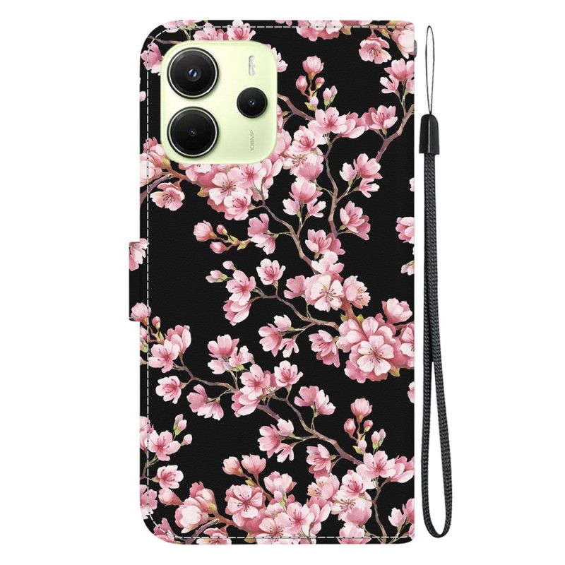 Folio-hoesje Xiaomi Redmi Note 14 4g Telefoonhoesje Pruimenbloesems